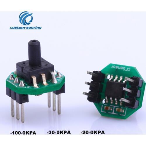 5PC 0.5-4.5V XGZP6847 Gas Pressure Electronic Sphygmomanometer Sensor Transmitter Module -100-0kPa -20-0kpa Gas Pressure Sensor