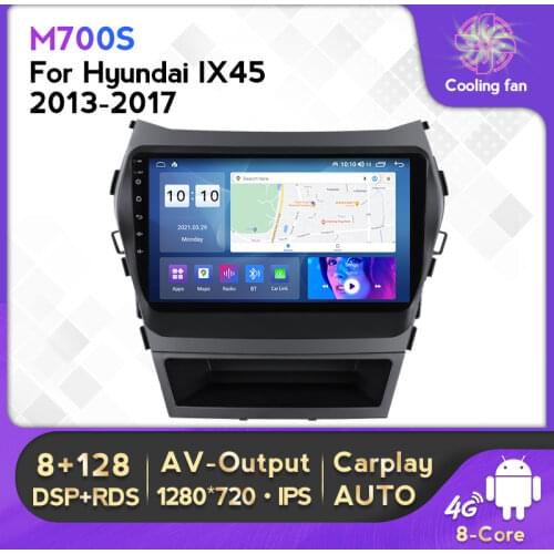 2.5D 9'' IPS Screen Android 11 6+128G For Hyundai IX45 Santa Fe 2013 - 2017 Car GPS Navigation Radio Multimedia Video Player