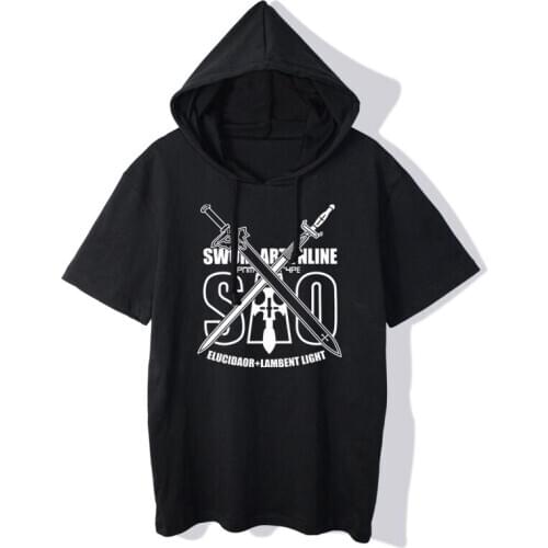 Fashion Sword Shenyu Animation hoodies Men Women Short sleeved hip hop Summer Hoodie Cotton streetwear mens top funny