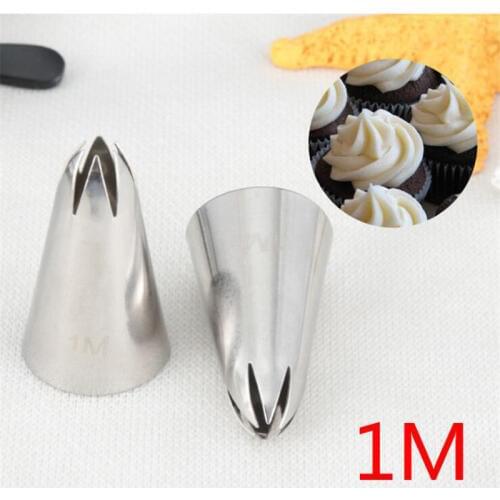 Stainless Steel Nozzle Open Star Tip Pastry Cookies Tools Icing Piping Nozzles Cake Decorating Cupcake Creates Drop Flower #1M