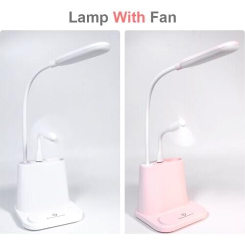 USB Rechargeable LED Desk Lamp Touch Dimming Adjustment Table Lamp for Children Kids Reading Study Bedside Bedroom Living Room