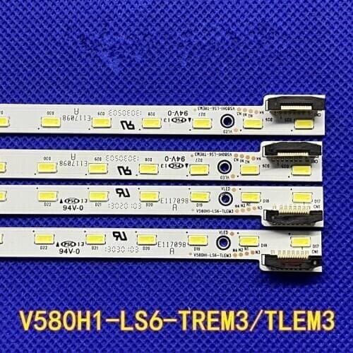 New 4 Pieces/lot 32LED LED backlight for LED58K610X3D V580HK1-LS6 V580H1-LS6-TLEM3 V580H1-LS6-TREM3 58E760A