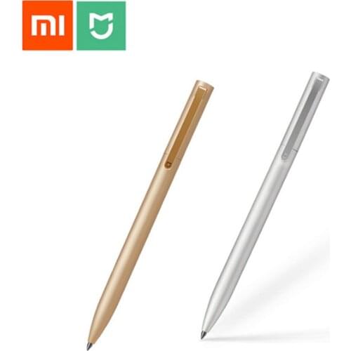 Original Xiaomi Mijia All Metal Sign pen MI pen 0.5mm Signing pen PREMEC Smooth Switzerland Refill MiKuni Japan Ink Gold Silver