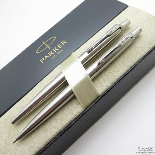 Parker Jotter Stainless Steel CT Ball + 0.5 Versatil Pen Set | Parker Jotter | İsme Special Pen | Gift pen
