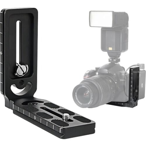 BGNING L Shape Plate Quick Release Plate L Bracket Stand Holder for CamFi for Canon for Nikon for Sony DSLR Camera Accessories