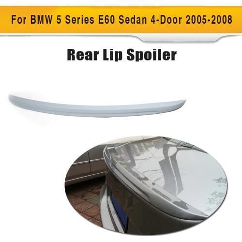 PU Unpainted Grey Primer Car Rear Wings Trunk Lip Spoiler For BMW 5 Series E60 Sedan 4-Door 2005-2008