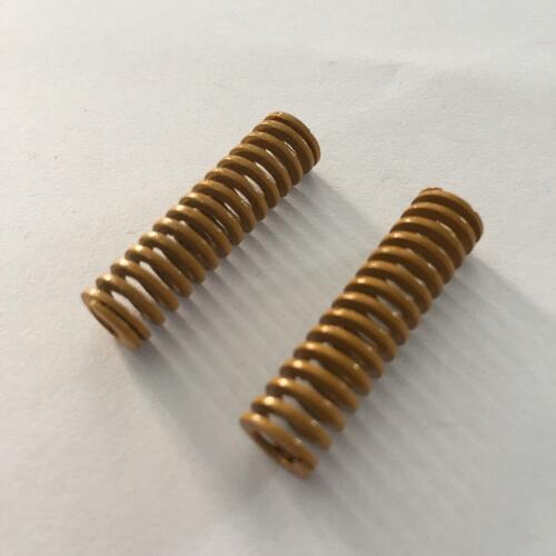 2Pcs Extra Light Load Yellow Compression Die Spring 8 x 4 x 20/30/50/60/70/100mm