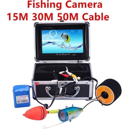 Fish Camera Underwater Fishing Pro Fish Finder Video Camera 7 inch Color Monitor 12pcs IR Light Ice Fishing Camera