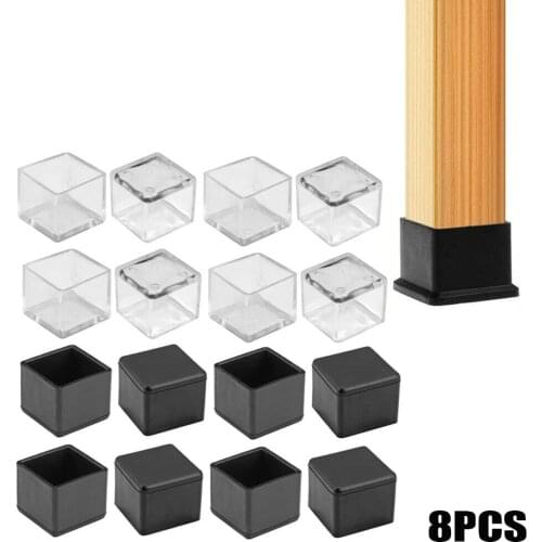 8Pcs Chair Leg Caps Furniture Feet Silicone Pads Non-Slip Covers Floor Protectors Round Bottom Socks Table Cups Furniture Feet