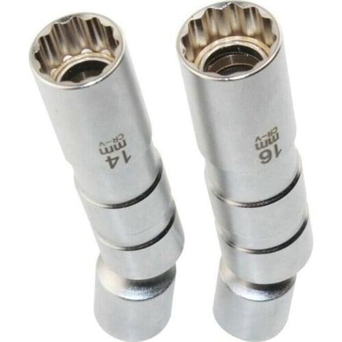 14mm/16mm Thin Wall Magnetic Swivel Spark Plug Socket 3/8 inch Drive 12Point New