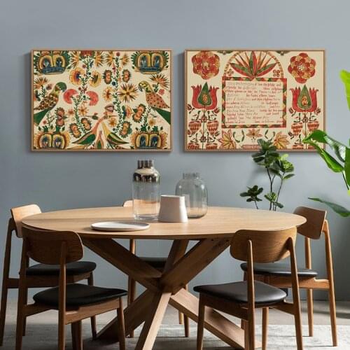 Vintage Pumpkin Flower Floral Posters And Prints Home Decor Canvas Painting Wall Art Chambre Living Room Bedroom Home Decoration