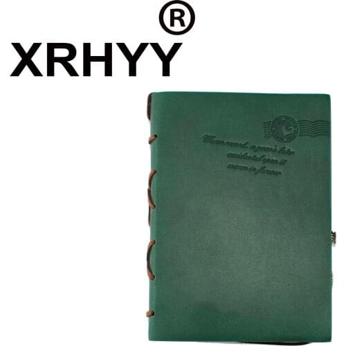 XRHYY Diary String Key Retro Vintage Classic Leather Bound Notebook (Green)