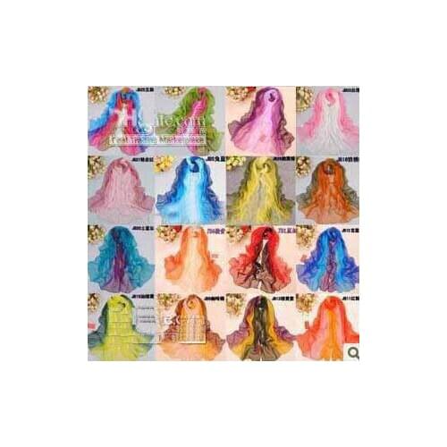 - Hot sale Scarves long section of the multi-color chiffon georgette scarf sun shawl