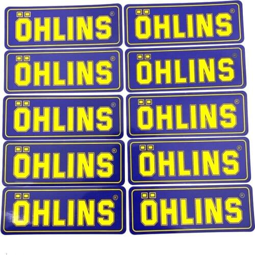 A bag Moto Sticker accessory pvc ohlins Suspension Modification decoration decal 10 pcs