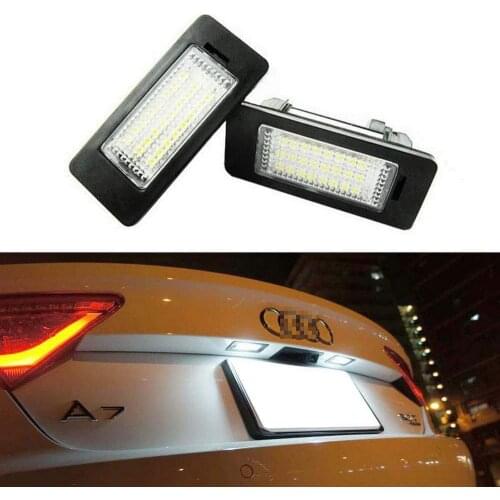 3W Full LED License Plate Light Kit for Volkswagen Jetta Passat Touareg Audi A1 A6 A7 Q5 TT, Powered by 18-SMD Xenon White