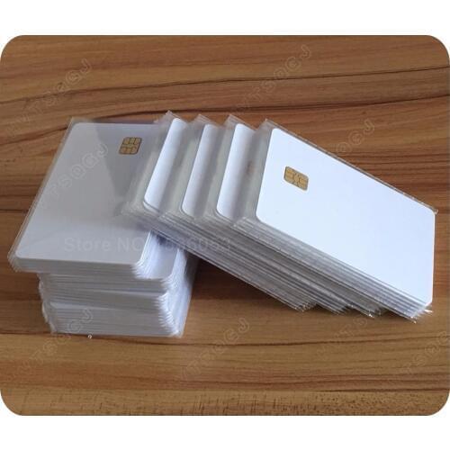 400pcs SLE4442 Chip Contact Smart PVC Card ISO7816 Blank White compatible card