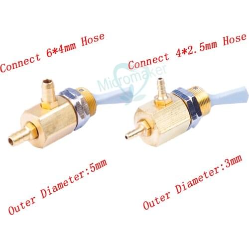 5pcs Dental Pulldown Switch Valve Toggle For Dental Chair Unit Water Bottle 5mm / 3mm