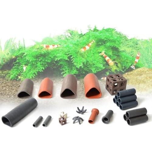 Aquarium Ceramic House for small Fish Shrimp spawn Shelter Breed, 12kinds house for your choice to design, cover to protect fish