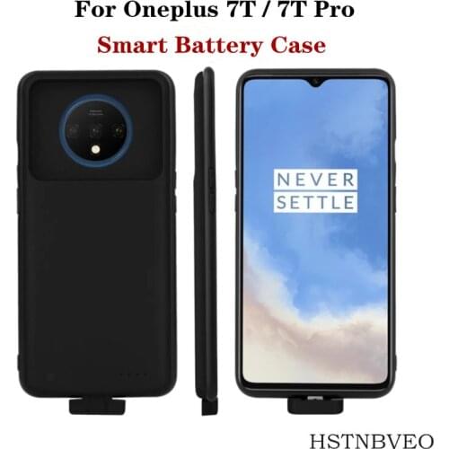 Power Cases Slim Silicone shockproof Battery Case For Oneplus 7T Battery Charger Cases Power bank Back clip battery Cover