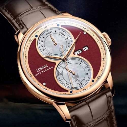 LOBINNI Brand Luxury Men Watches Automatic Watch Men Stainless Steel Waterproof Business Mechanical Wristwatch Montre Homme 2020