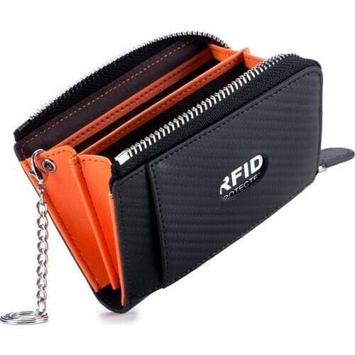 Business Card Case RFID Wallet For Credit Cards Bag Women Wallets Split Leather Small Card Bag Woman Mini Purse ID Card Holder