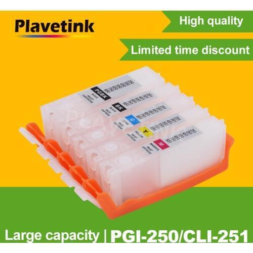 Plavetink Ink Cartridge For Canon PGI-250 CLI-251 XL Refill Cartridges For Canon PIXMA MG5420 MG5422 MG5520 MG5522 Printer
