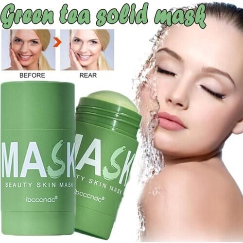 Clean Face Mask Beauty Skin Green Tea Clean Face Mask Stick Cleans Pores Dirt Moisturizing Hydrating Whitening Care Face TSLM2