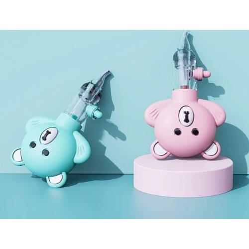 Baby Nasal Aspirator Inhaler Pump Type Anti-backflow Children Cartoon Bear Equipment Safe Hygienic Nose Aspirator Baby Care Tool