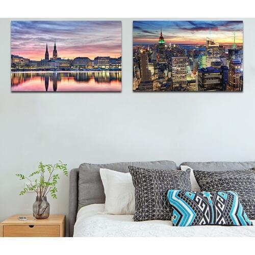 DIY colorings pictures by numbers with The city landscape picture drawing Relief painting by numbers framed Home