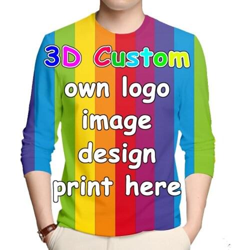 IFPD Customized Long Sleeve T Shirts EU/US Size Sumer Tops Women/men Custom Picture Your Own Design Print 3D T-shirt Casual Tees