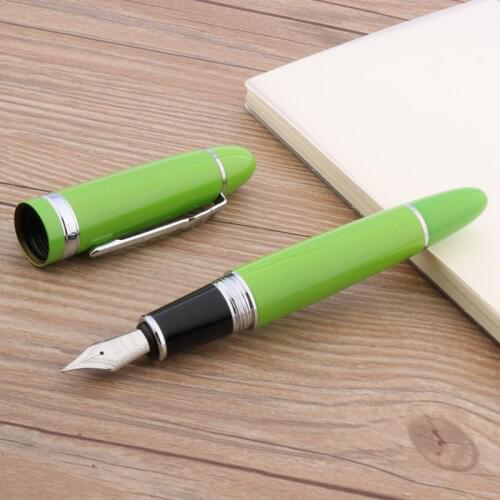 Jinhao 159 new green metal gift silver Fountain Pen