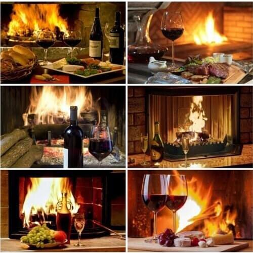 EverShine 5D DIY Diamond Painting Full Square Red Wine Diamond Embroidery Landscape Picture Of Rhinestones Fire Handmade Gift