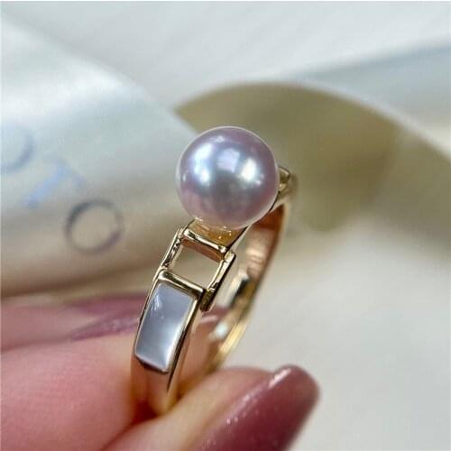 Gold Plated Ring Base Mountings Findings Settings Adjustable Ring Jewelry Parts Fittings Accessories for Pearl Beads