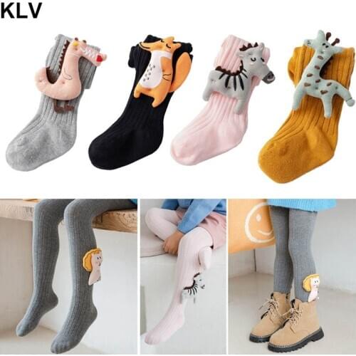 Baby Girls Tights 2020 New Autumn Winter Fashion Cartoons Stockings Kids Children Combed Cotton Stretch Pantyhose 1-8 Years