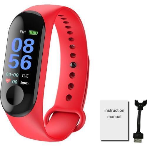 M3 Fitness Tracker Waterproof Pedometer Color Screen Smart Bracelet With Heart Rate Blood Pressure Monitor Smart Watch Tracker