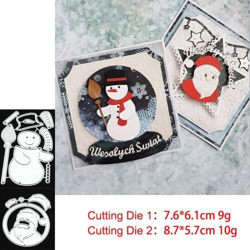 Snowman Santa Metal Cutting Dies Surprise Christmas Dies For DIY Craft Scrapbooking Cards Decorative 2020
