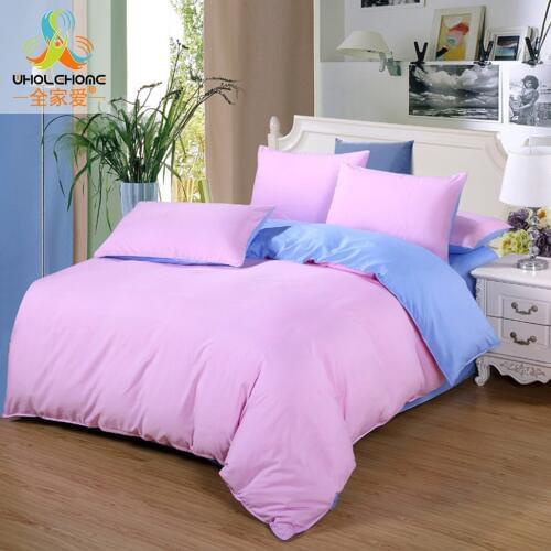Poltester Fibre Bedding Set Sanding Solid Bed Sheet Pillowcase Quilt Cover Pillow Cover Decoration Bed Bedroom 5 Sizes 39 Colors