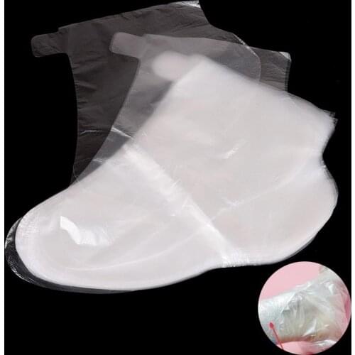 100pcs Disposable Foot Covers One-off Foot Cover Transparent Film Foot Cover For Pedicure