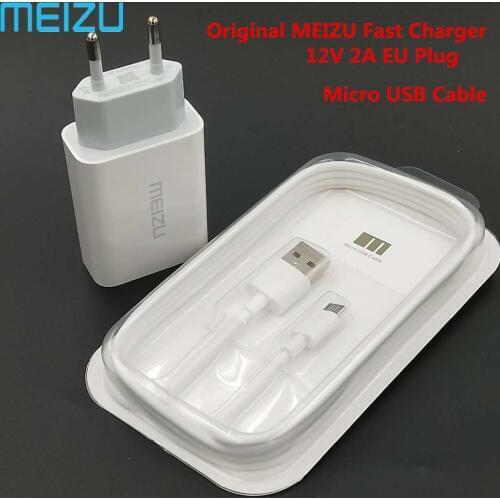 Original Meizu Quick usb Charge adapter Fast Charger 12V 2A Micro usb cable For Mei zu 15Lite/M6S M5S M3S M3 M5 M6 Note MX5 U20