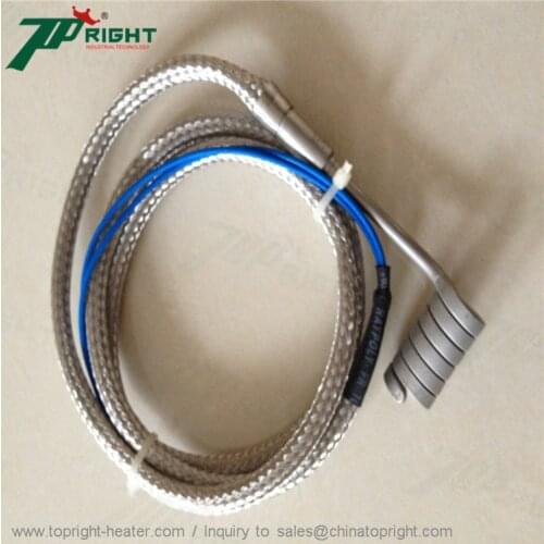 Cross section 2.2x4.2mm ID15mm flexibe square hot runner coil heater 220v 150w