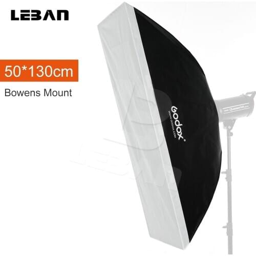Godox 20"x 51" 50x130cm Portable Rectangular Softbox with Bowens Mount for Studio Flash