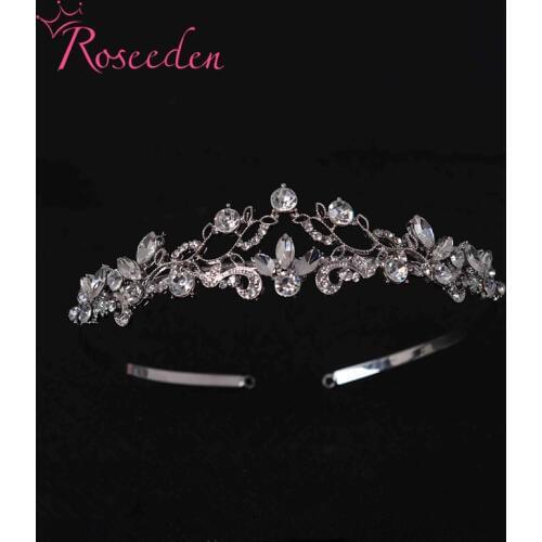 Hollow Crystal Headband Rhinestone Wedding Head Jewelry Vintage Bridal Hair Jewelry Pageant Crowns Headwear Headpieces RE116