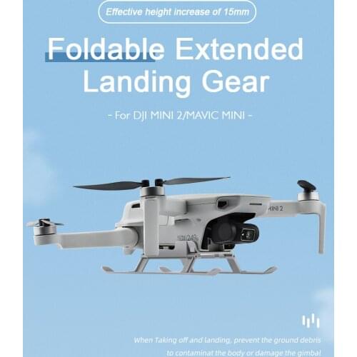 Foldable Heighten Landing Gear for Mavic Mini 2 Drone Height Extender Leg Foot Protector Stand Gimbal Guard Accessories
