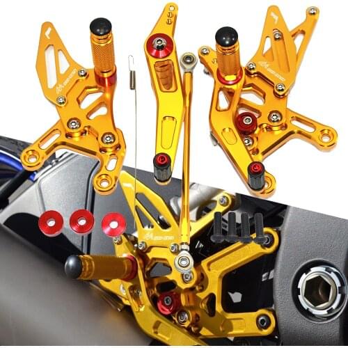YZFR1 Motorcycle Footrest CNC Adjustable Foot Pegs Rider Rearset For Yamaha YZF R1 YZF-R1 2009 2010 2011 2012 2013 2014