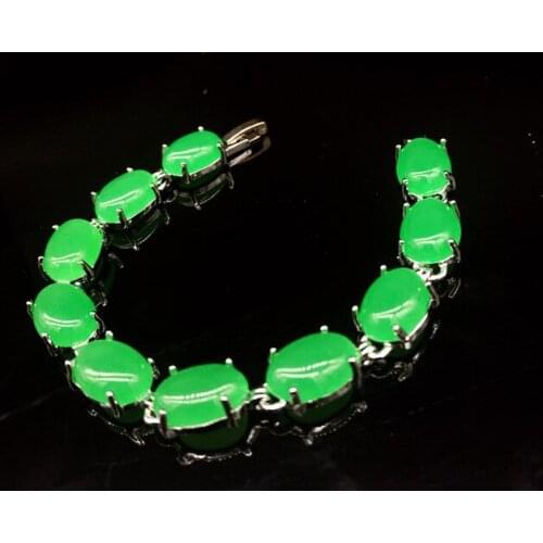 Free Shipping Natural green stone Fashion jewelry bracelets for women Optional bracelet 925 sterling silver bracelet