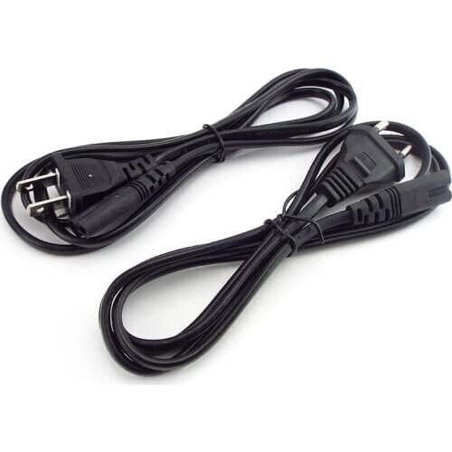 1.4M 2ft AC EU US Power Supply Cable Cord 2-Prong Pin Lead Wire Power adapter connector line wire For Desktop Laptop