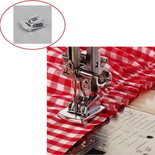 Hot sale 1Pcs Sliver Rolled Hem Curling Presser Foot For Sewing Machine Singer Janome Sewing Accessories 2.3cm x 1.7cm