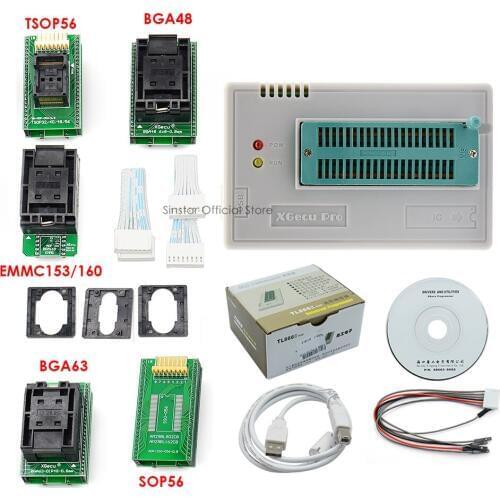 100% Original TL866II Plus USB High Performance Programmer Support 15000+ ICs ISP/NAND Flash/BGA48/BGA63/TSOP56/SOP56 adapter