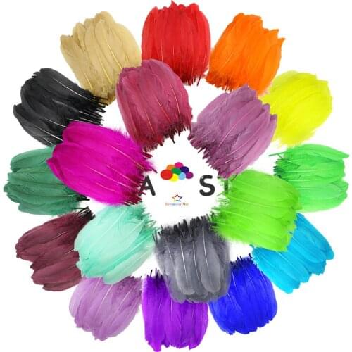 28 color Goose Satinettes Loose Feathers 5-8Inch/13-20cm 100pcs Wedding Carnival Dress