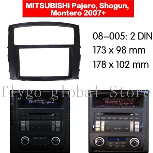 2 din Radio Fascia for MITSUBISHI Pajero Shogun Montero 2007+ Stereo Audio Panel Mount Installation Dash Kit Frame Adapter DVD